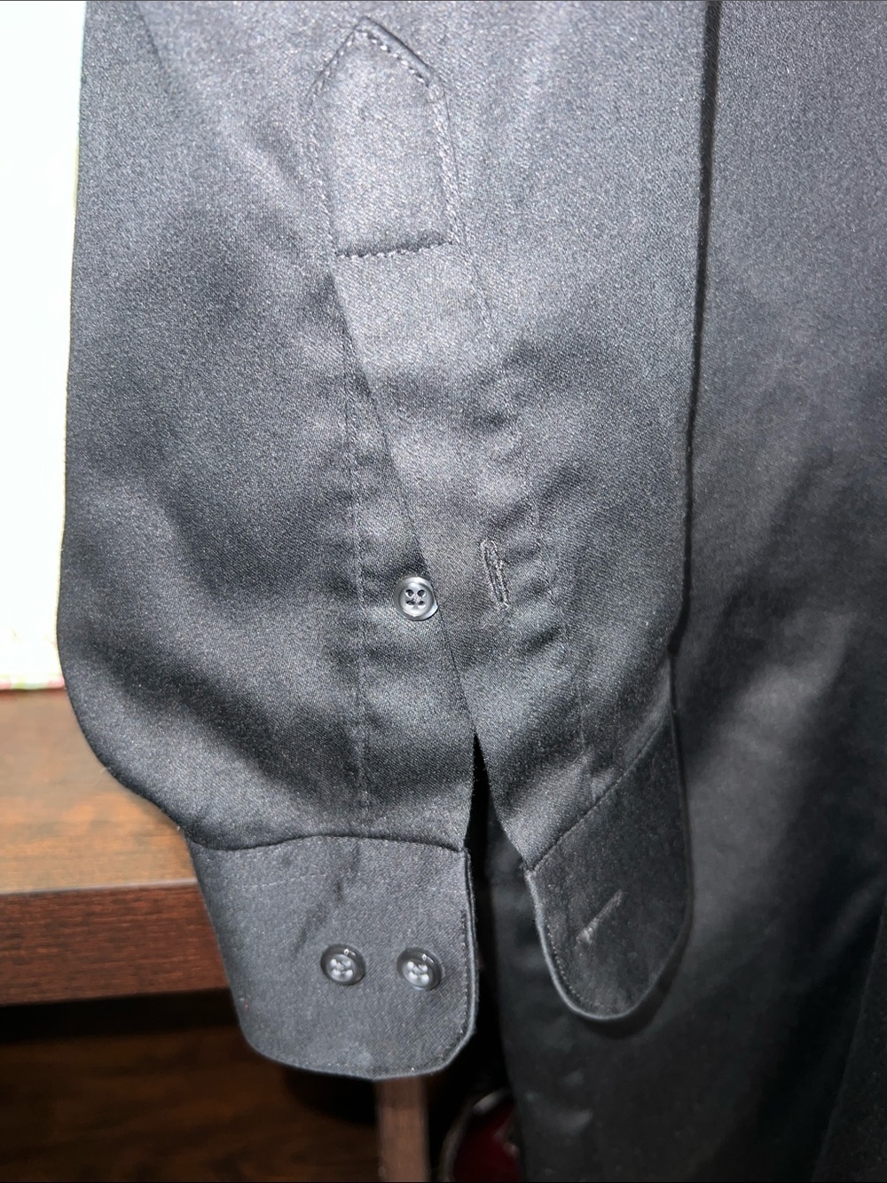 Geoffrey Beene Men's Black Long-Sleeve Dress Shirt - Picture 4 of 6